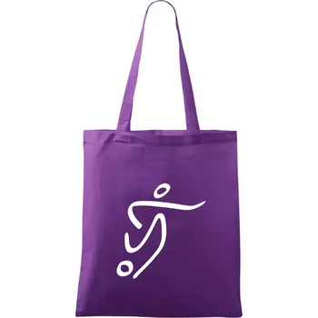 Nákupní taška Fotbalista silueta - Taška bavlněná - 42 x 38 cm ( Fialová )