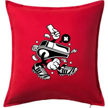 Polštář Rozhodčí píšťalka - Polštář 50x50 - 50x50 - Pouze potah ( Červená )
