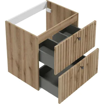 Koupelnový nábytek ArtDef Skříňka pod umyvadlo RIETTI OAK EVOKE D60 | 60 cm