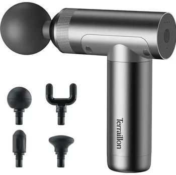 Masážní přístroj Masážní pistole / masér s vyměnitelnými koncovkami TERRAILLON GRIS 15308 7 el.