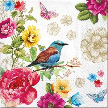 Papírový ubrousek PAW Bird of Paradise 20 ks pestrobarevných - papírové ubrousky s dekorací