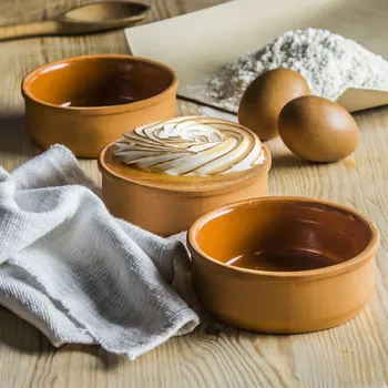 Pánev Koktejlová pánev / kameninový pekáč EXCELLENT HOUSEWARE JULIETTE ORANGE 230 ml 3 ks