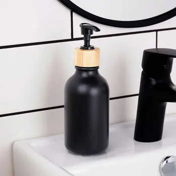 Dávkovač mýdla Skleněný dávkovač na tekuté mýdlo nebo na tekutý prostředek na mytí nádobí 300 ml