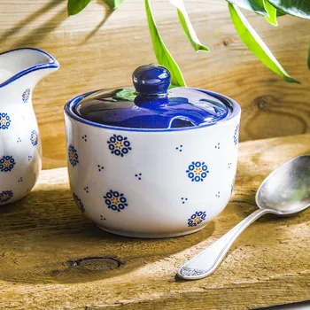 Cukřenka Keramická cukřenka FOLKLÓR krémová 500 ml