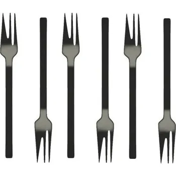 Příbor MEPRA Stile By Pininfarina Gift Oro Nero 6 ks černé - vidličky na dorty z nerezové oceli
