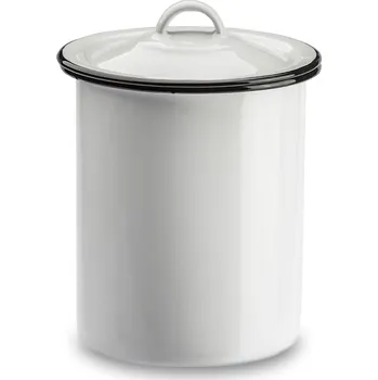 Dóza na potraviny Smaltem potažená dóza / nádoba na sypké produkty OLKUSKIE WYROBY EMALIOWANE 1,7 l OWE White