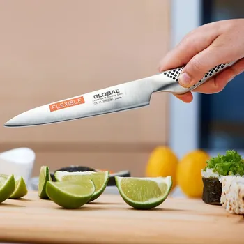 Kuchyňský nůž Univerzální nůž z nerezové oceli GLOBAL SÉRIE GS ELASTICO 15 cm