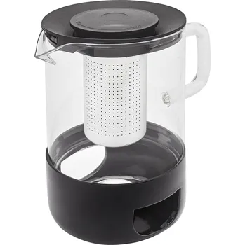 Konvice na čaj Konvice na čaj a kávu skleněná s ohřívačem a překapávačem KONIGHOFFER BONITO 1 l