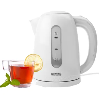 Rychlovarná konvice CAMRY Goi 1,7 l bílá - plastová bezdrátová rychlovarná konvice