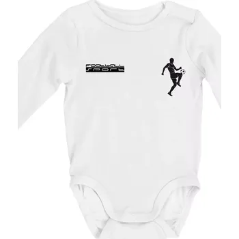 Football sport - Body kojenecké s dlouhým rukávem - Dlouhý r. do 3 měs ( Bílá )