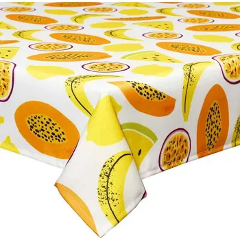 ubrus TOGNANA Pinacolada Papaya 140 x 240 cm - stolní ubrus odolný proti skvrnám z polyesteru