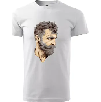 Mustache man - Triko extra velké (5-8XL) - 8XL ( Bílá )