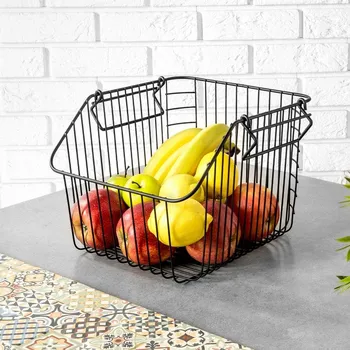 Kovový drátěný košík na ovoce METAL BASKET 27 x 29 cm