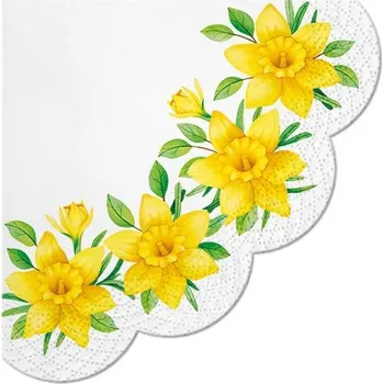 Papírový ubrousek PAW DAFFODILS IN BLOOM dekorativní papírové ubrousky 12 ks.