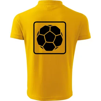 Pánská košile Fotbalový míč emblem - Polokošile pánská Pique Polo 203 - S ( Žlutá )