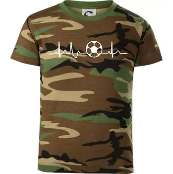 Ekg fotbal míč - Dětské maskáčové triko - 146 cm/10 let ( Hnědý maskáč )