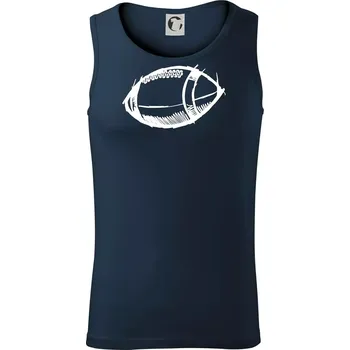 Americký fotbal míč skica - Tílko pánské Core - XL ( Námořní modrá (velmi tmavá - téměř černá) )