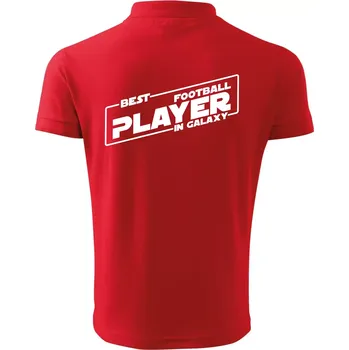 Pánská košile Best football player in galaxy - Polokošile pánská Pique Polo 203 - XL ( Červená )