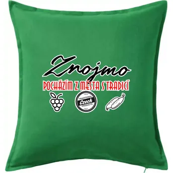 Polštář Znojmo město s tradicí - Polštář 50x50 - 50x50 - Pouze potah ( Středně zelená )