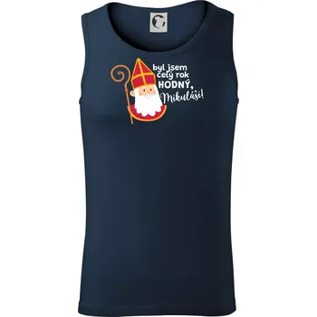Byl jsem celý rok hodný, Mikuláši! - Tílko pánské Core - XL ( Námořní modrá (velmi tmavá - téměř černá) )
