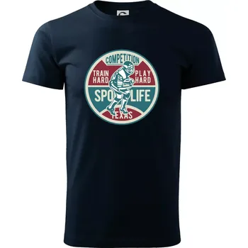 Pánské tričko Football Competition - Triko extra velké (5-8XL) - 8XL ( Námořní modrá (velmi tmavá - téměř černá) )