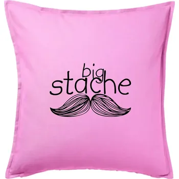 Polštář Big stache - Polštář 50x50 - 50x50 - Pouze potah ( Růžová )