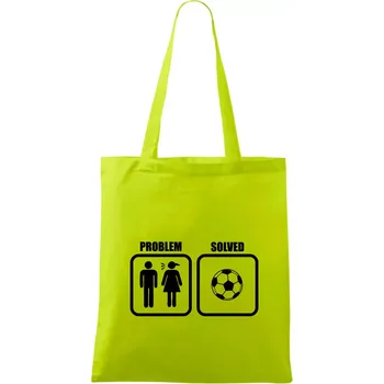 Problém fotbal - Taška bavlněná - 42 x 38 cm ( Limetková )
