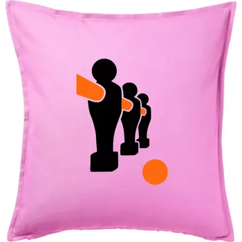 Polštář Fotbálek postavy - Polštář 50x50 - 50x50 - Pouze potah ( Růžová )