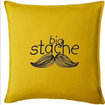 Polštář Big stache - Polštář 50x50 - 50x50 - Pouze potah ( Žlutá )