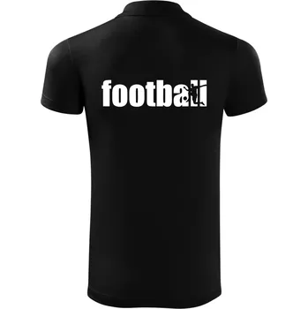 Pánská košile Football nápis - Polokošile Victory sportovní (dresovina) - M ( Černá )