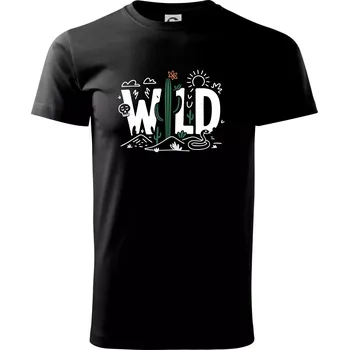 Wild - kaktusy - Triko extra velké (5-8XL) - 6XL ( Černá )