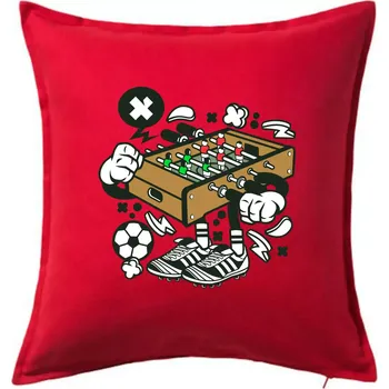 Polštář Fotbalový stolňák - Polštář 50x50 - 50x50 - Pouze potah ( Červená )