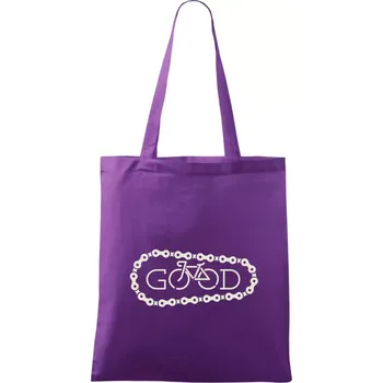 Nákupní taška Good cyklista - Taška bavlněná - 42 x 38 cm ( Fialová )