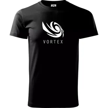 Vortex logo jednobarevné - Triko extra velké (5-8XL) - 5XL ( Černá )