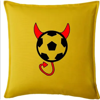 Polštář Fotbal devil - Polštář 50x50 - 50x50 - Pouze potah ( Žlutá )