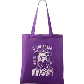 If The Beard Fits Wear It - Taška bavlněná - 42 x 38 cm ( Fialová )