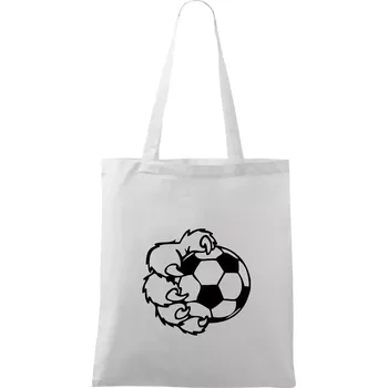 Medvědí tlapa fotbal - Taška bavlněná - 42 x 38 cm ( Bílá )