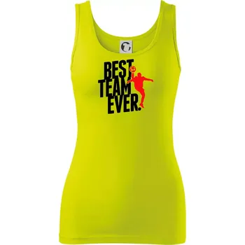 Dámské tričko Best team ever - Dámské tílko - XS ( Limetková )