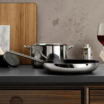 Pánev EVA TRIO Nerezová ocel 24 cm - nepřilnavá pánev