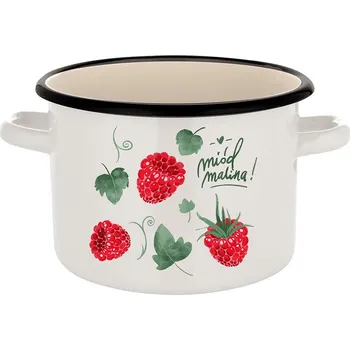 Hrnec Emailem pokrytý hrnec EMALIA POLSKA PLESZEW MALINA 6 l