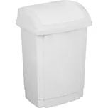 Plastový odpadkový koš PLAST TEAM SWING bílý 25 l