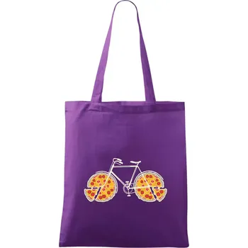 Pizza kolo - Taška bavlněná - 42 x 38 cm ( Fialová )