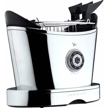 Topinkovač BUGATTI Volvo Individual 930 W stříbrný - topinkovač / sendvičovač elektrický ocel s krystaly Swarovski