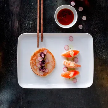 LA PORCELLANA BIANCA Essenziale New Age 22 x 15 cm 4 ks. - porcelánové polomisky