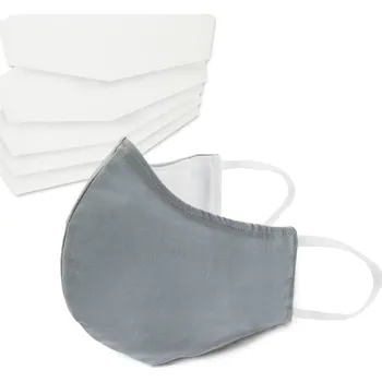 rouška Víceúčelová ochranná bavlněná maska s filtry M/L GREY