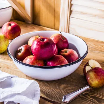 Smaltovaná kuchyňská mísa ENAMEL WHITE 2,5 l