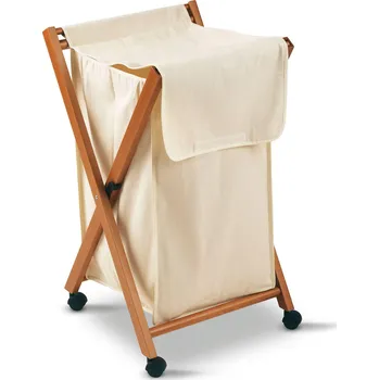 Koš na prádlo ARREDAMENTI Banny 50 x 44 cm - dřevěný skládací koš na špinavé/prádlo