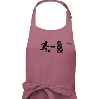 Kuchyňská zástěra Únik fotbal - Dámská zástěra na vaření - Univerzální velikost ( Starorůžová )
