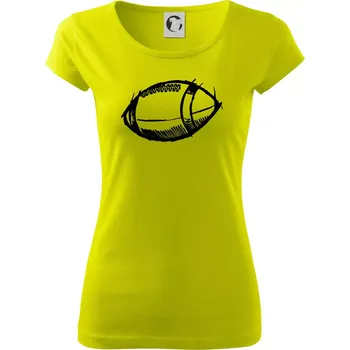 Dámské tričko Americký fotbal míč skica - Dámské triko Pure - S ( Limetková )