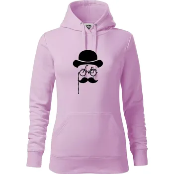 Dámská mikina Mustache kolo - Mikina dámská Cape s kapucí - XS ( Orchid )